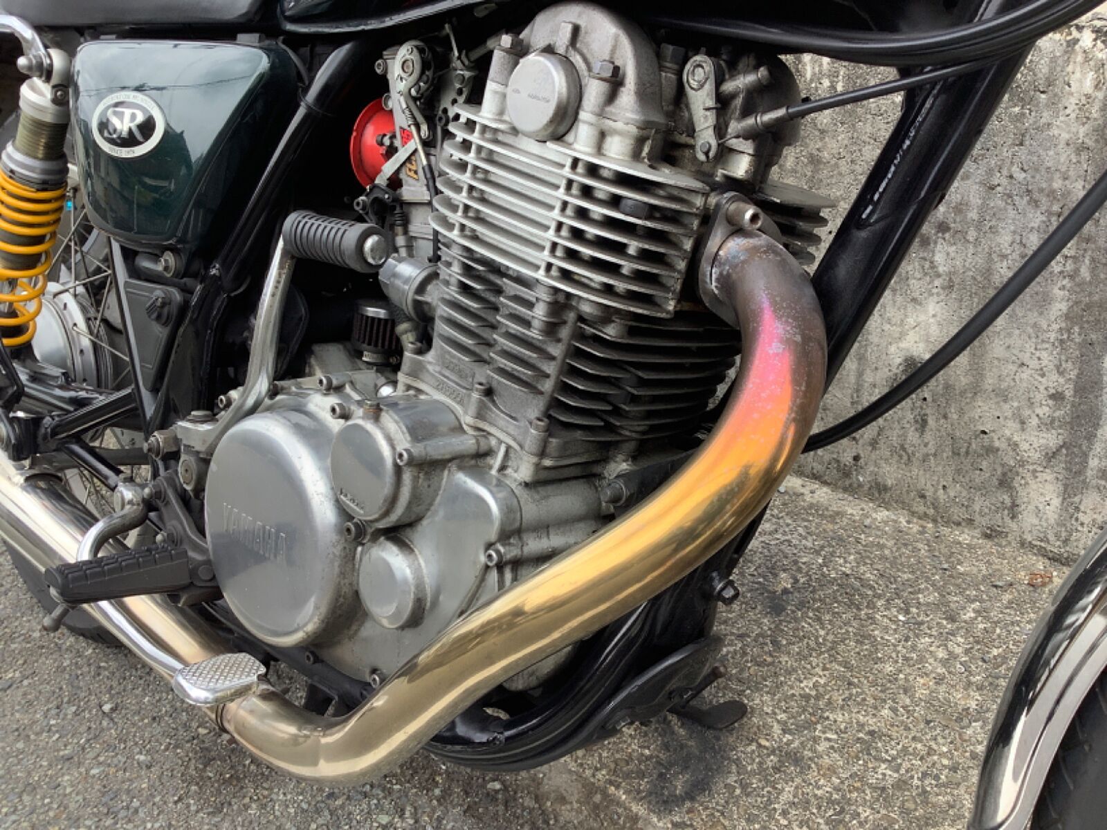 ヤマハ SR400 ディスク ペイトンマフラー、ハイスロ、FCRキャブ