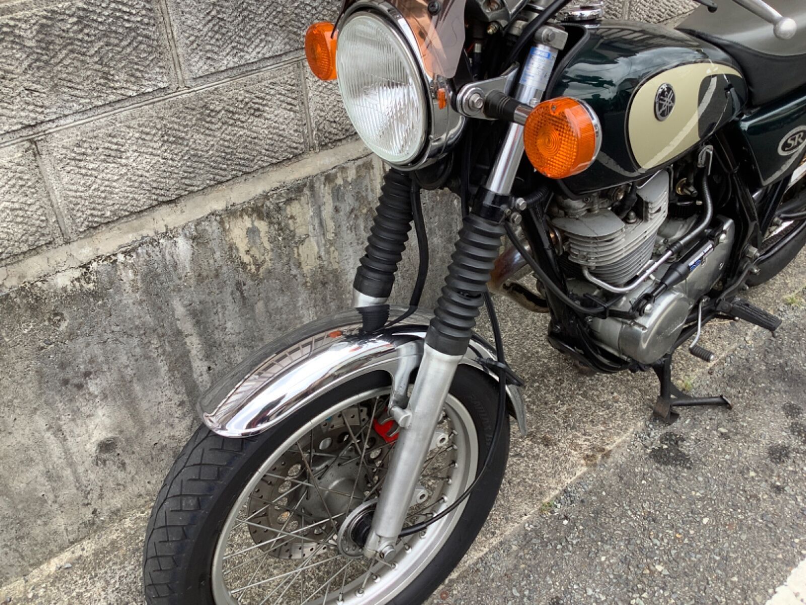 ヤマハ SR400 ディスク ペイトンマフラー、ハイスロ、FCRキャブ